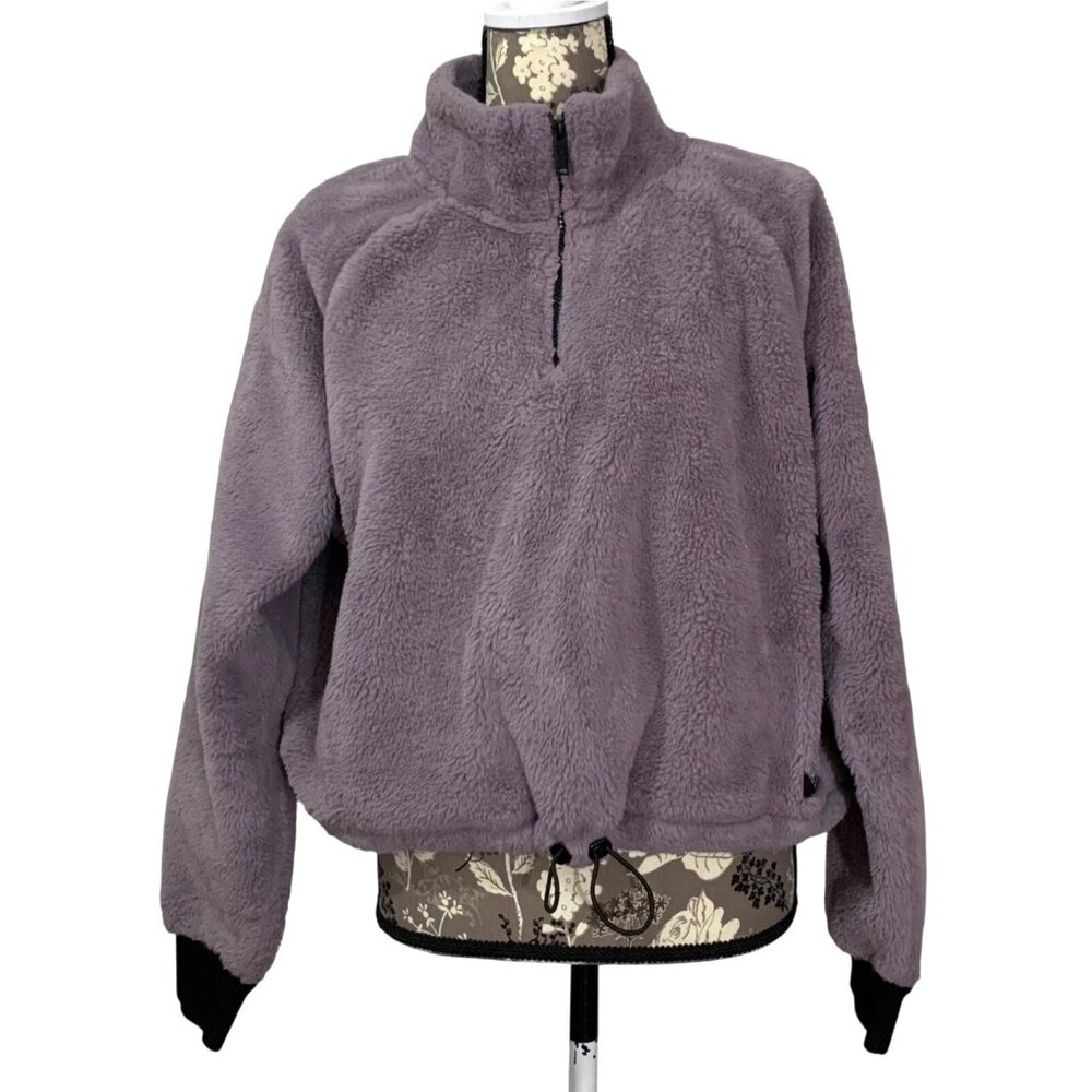 CALVIN KLEIN PERFORMANCE Womens 1/4 Zip Pullover Jacket Coat Sherpa Fleece XL